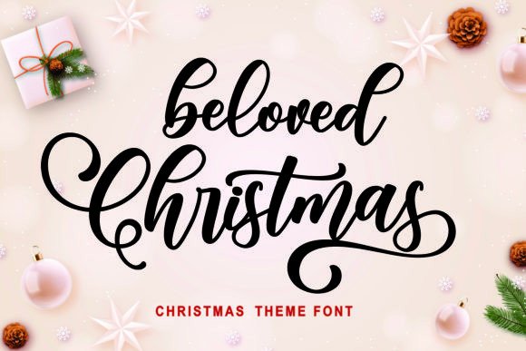 Christmas Beloved: A Festive Script Font for Holiday Branding