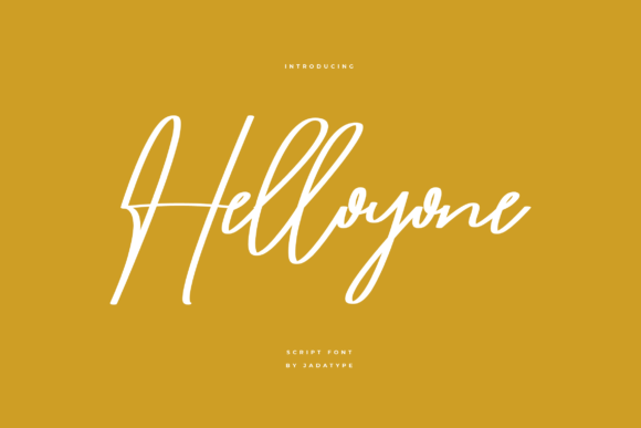 Helloyone: A Signature Script Font for Web Designers and Digital Brands