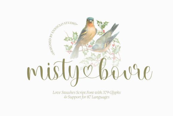 Misty Bouvre: A Charming Script Font for Crafters and Product Designers