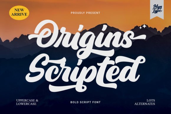Origins Scripted: A Bold Yet Refined Script Font for Crafters & Makers